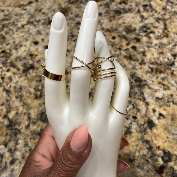 Gold Wire Minimalist Stacking Rings - Picture 7 of 12